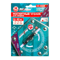 Магнитный уголок для сварки с переключателем 22 кг, шестиугольник, "MAXIMUM" MX 09608