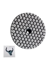 Круг алмазный шлифовальный по камню гибкий 5#, 100 мм,сухой, голубой "Бык"