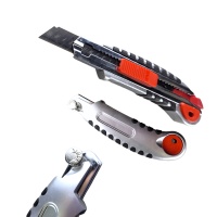 нож канцелярский 18 мм, с 5 запасными лезвиями, прорезиненный корпус, «maximum» оптом