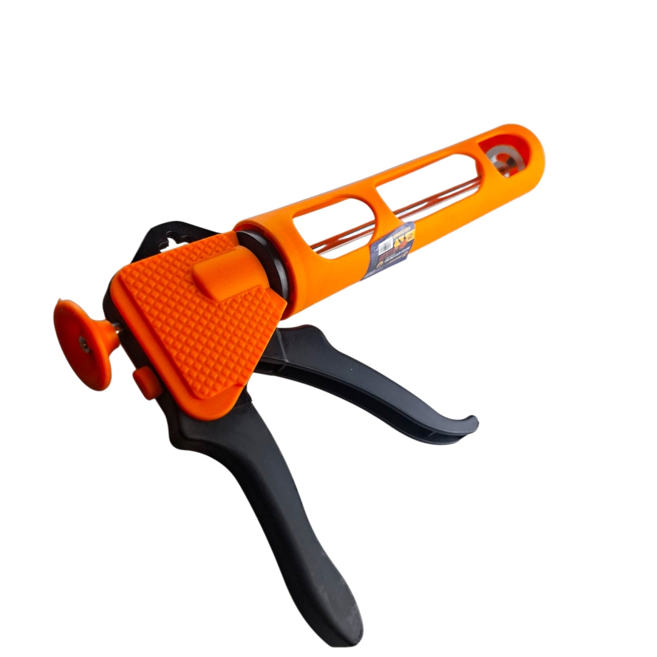 пистолет для герметика 390 мл., пластиковый, полукорпусный, оранжевый, "maximum"(максимум) mx 46573 оптом