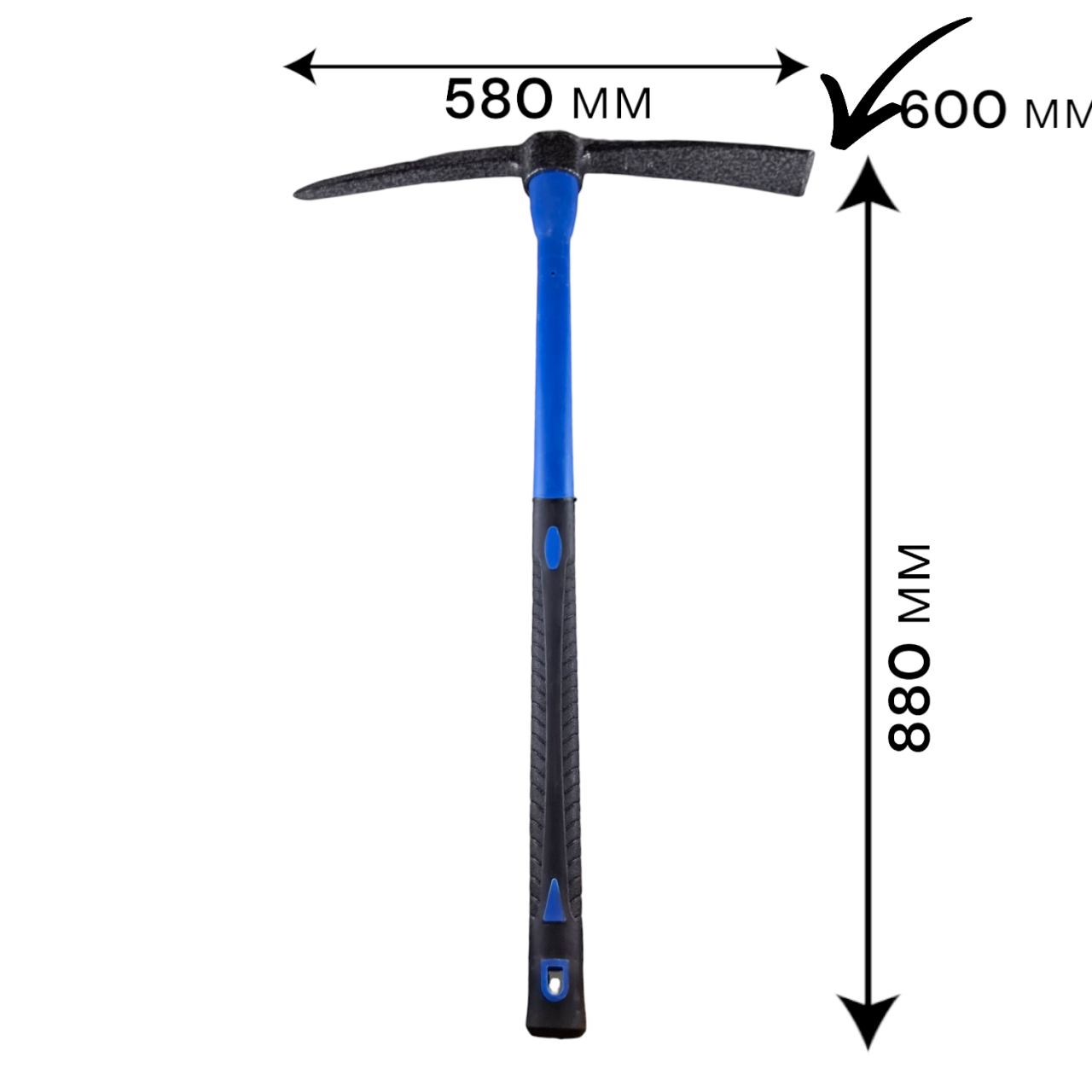 кирка с фиберглассовой рукояткой 2,5 кг., 580x60x880 мм оптом