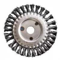 Щетка для УШМ 150 мм, плоская, витая, посадка 22,2 мм
